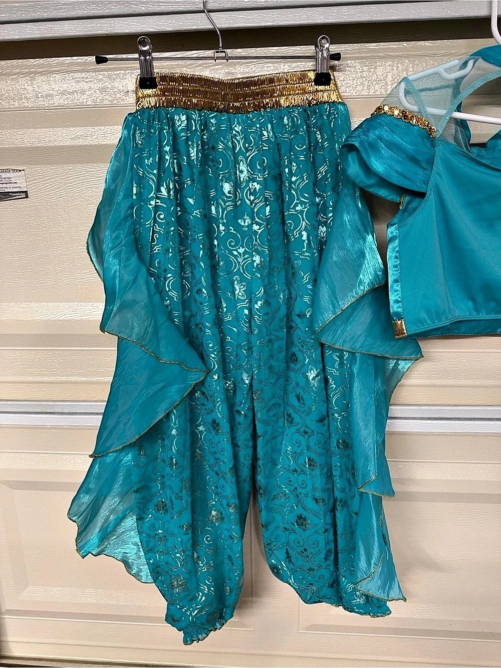 Jasmine Disney Girls 7/8 Blue & Gold Costume